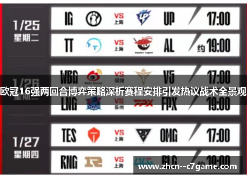 欧冠16强两回合博弈策略深析赛程安排引发热议战术全景观 欧冠16强两回合博弈策略深析赛程安排引发热议战术全景观